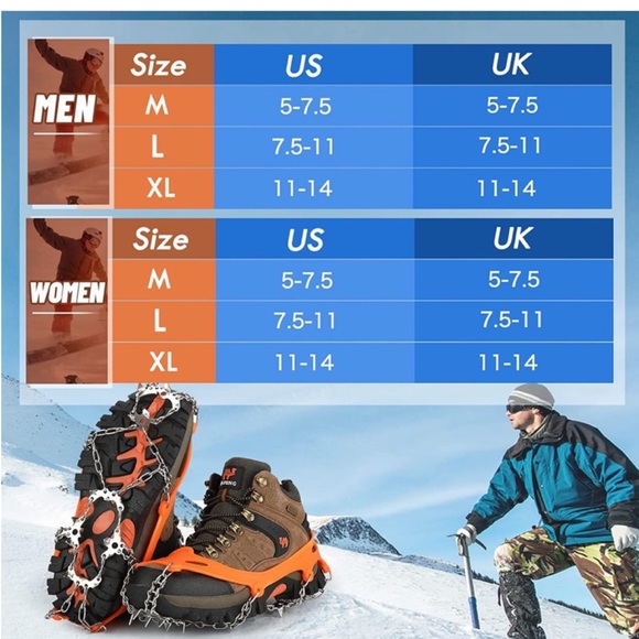 NWT Crampons Ice Snow Grips Snow Spikes - Picture 4 of 7